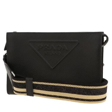Borsa a tracolla Prada   in pelle saffiano nera
