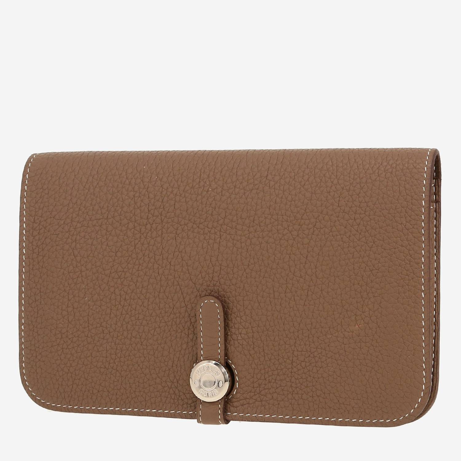 Hermès  Dogon wallet  in etoupe leather taurillon clémence