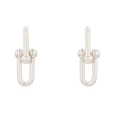 Pendientes Tiffany 
Co HardWear anchos de plata