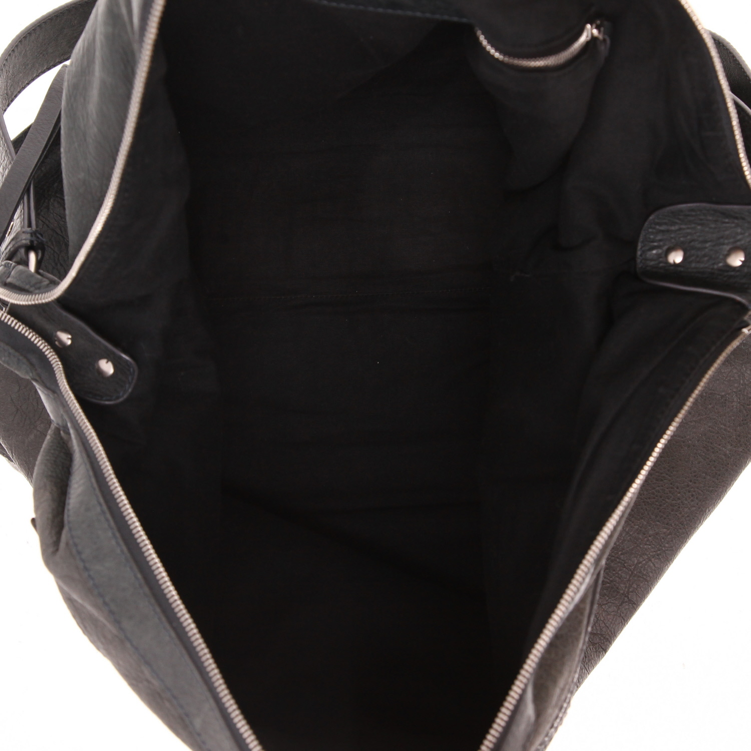 Bolso bandolera Balenciaga  Courrier XL en cuero azul gris - Detail D3