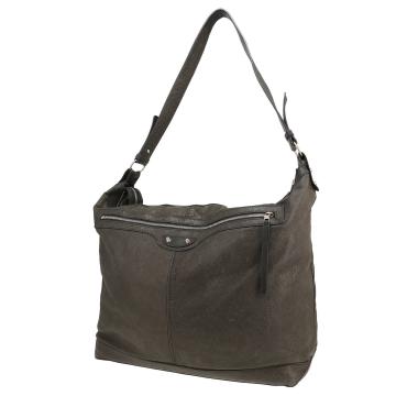 Borsa a tracolla Balenciaga  Courrier XL in pelle blu cadetto
