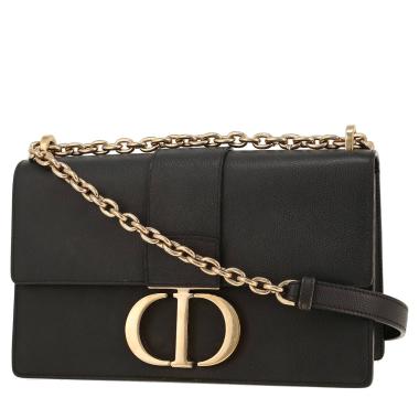 Bolso bandolera Dior  30 Montaigne en cuero granulado negro