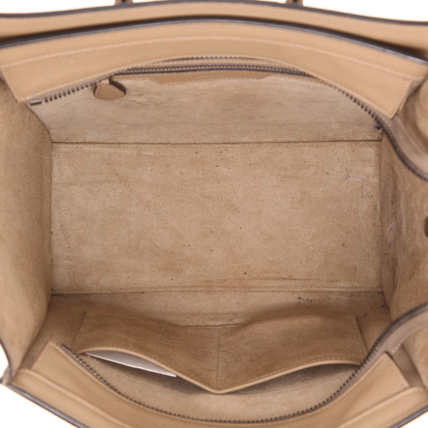 Borsa Celine  Luggage in pelle martellata beige - Detail D3