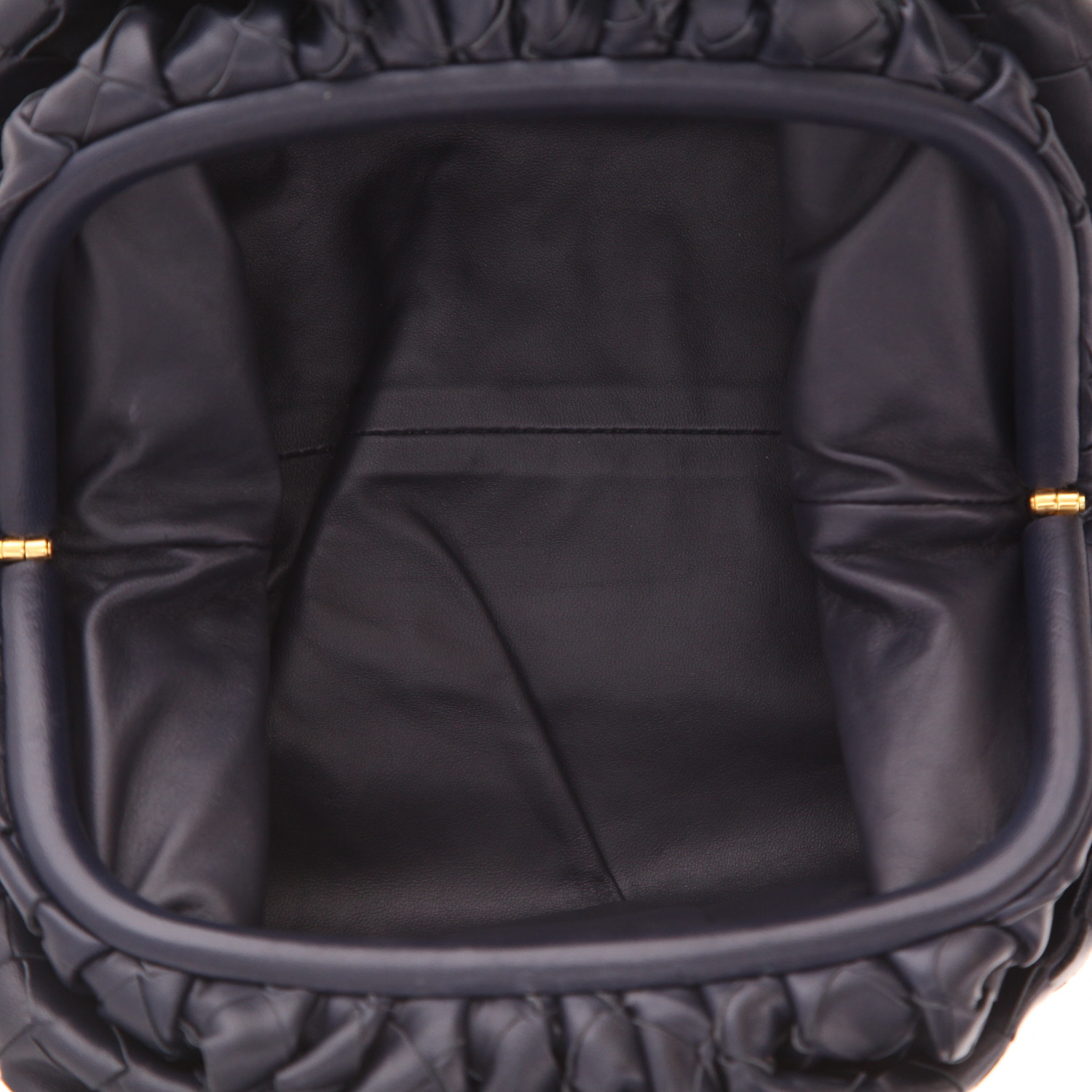 Bolsito de mano Bottega Veneta  Pouch en cuero intrecciato azul - Detail D3