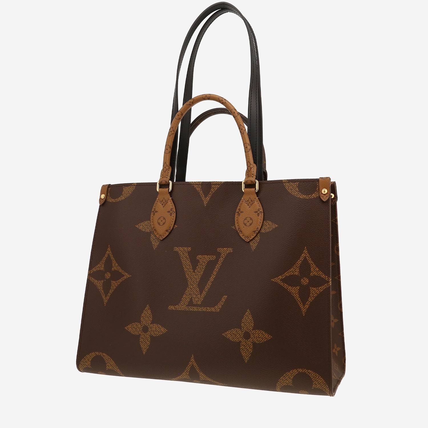 Shopping bag Louis Vuitton  Onthego modello medio  in tela monogram bicolore marrone