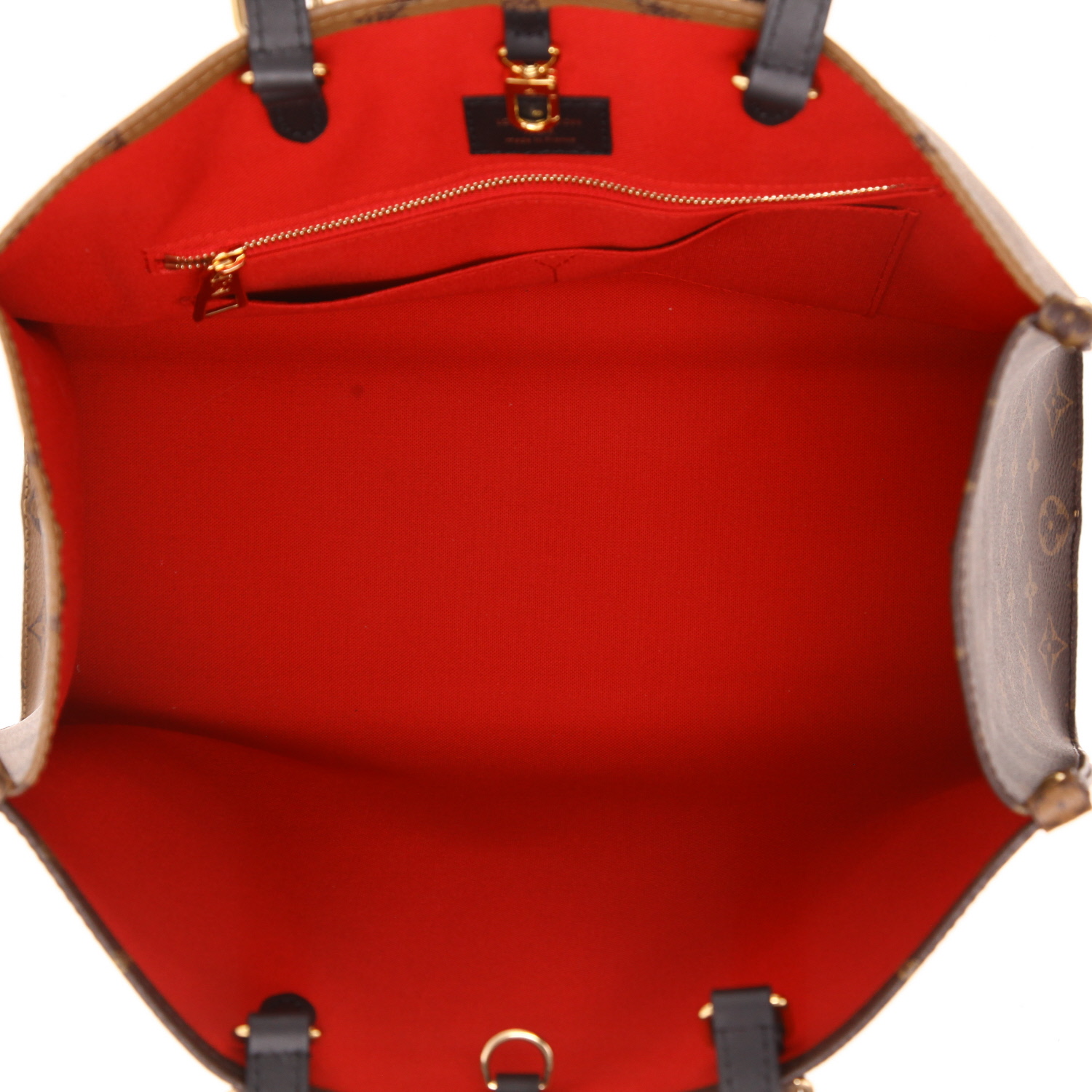 Shopping bag Louis Vuitton  Onthego modello medio  in tela monogram bicolore marrone - Detail D3