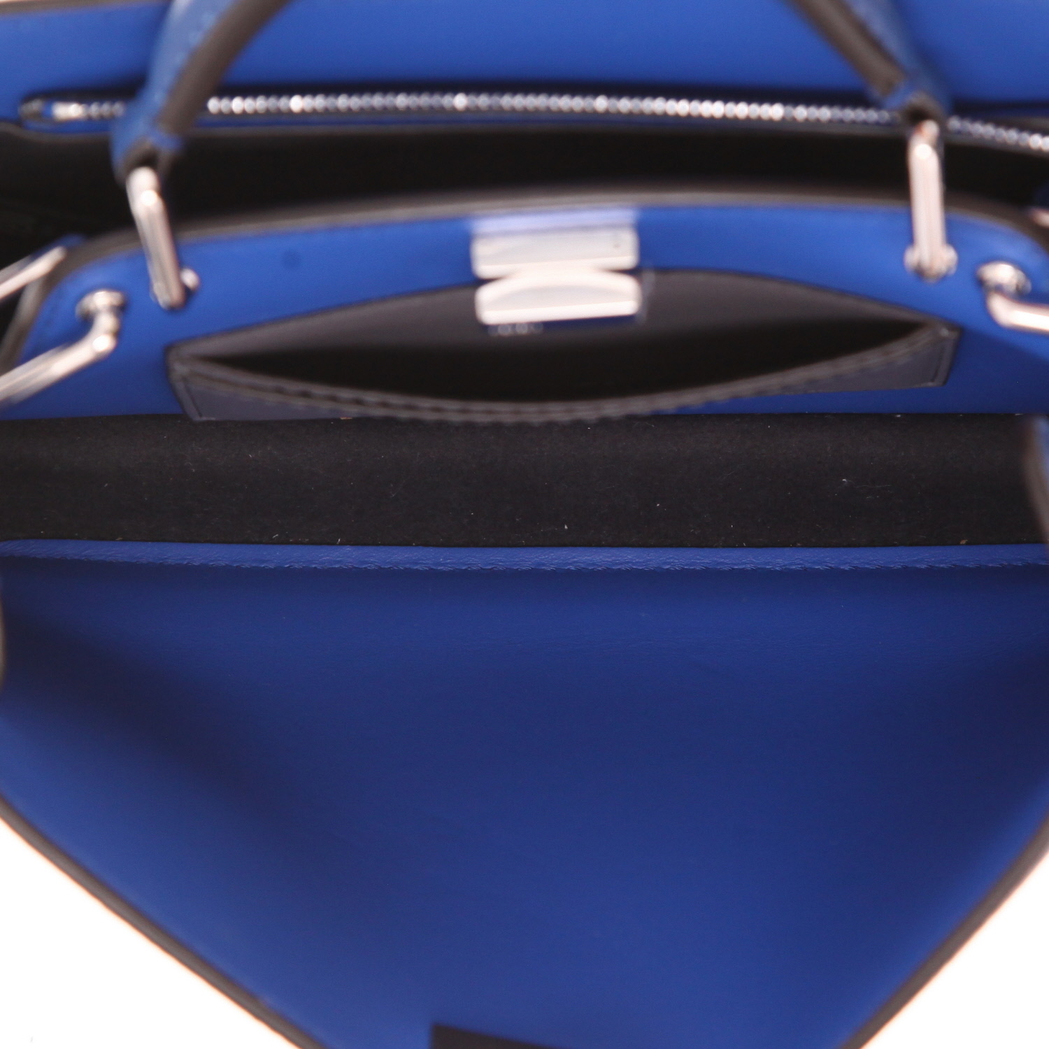 Borsa Fendi  Peekaboo ISeeU in pelle blu - Detail D4