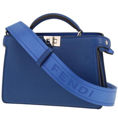 Bolso de mano Fendi  Peekaboo ISeeU en cuero azul