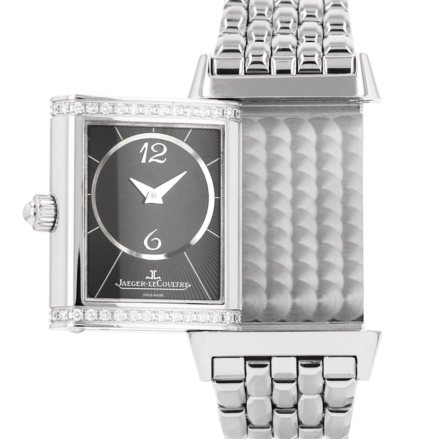 Jaeger-LeCoultre Reverso-Duetto  in stainless steel Ref: Jaeger-LeCoultre - 256.8.75  Circa 2011 - Detail D3