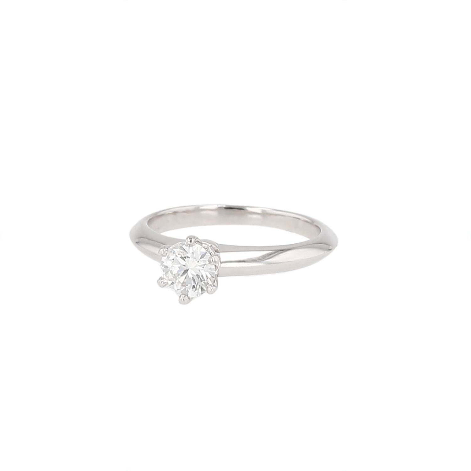 Bague Solitaire Tiffany & Co Platine Diamant Occasion Bague Solitaire Tiffany & Co Platine Diamant Occasion