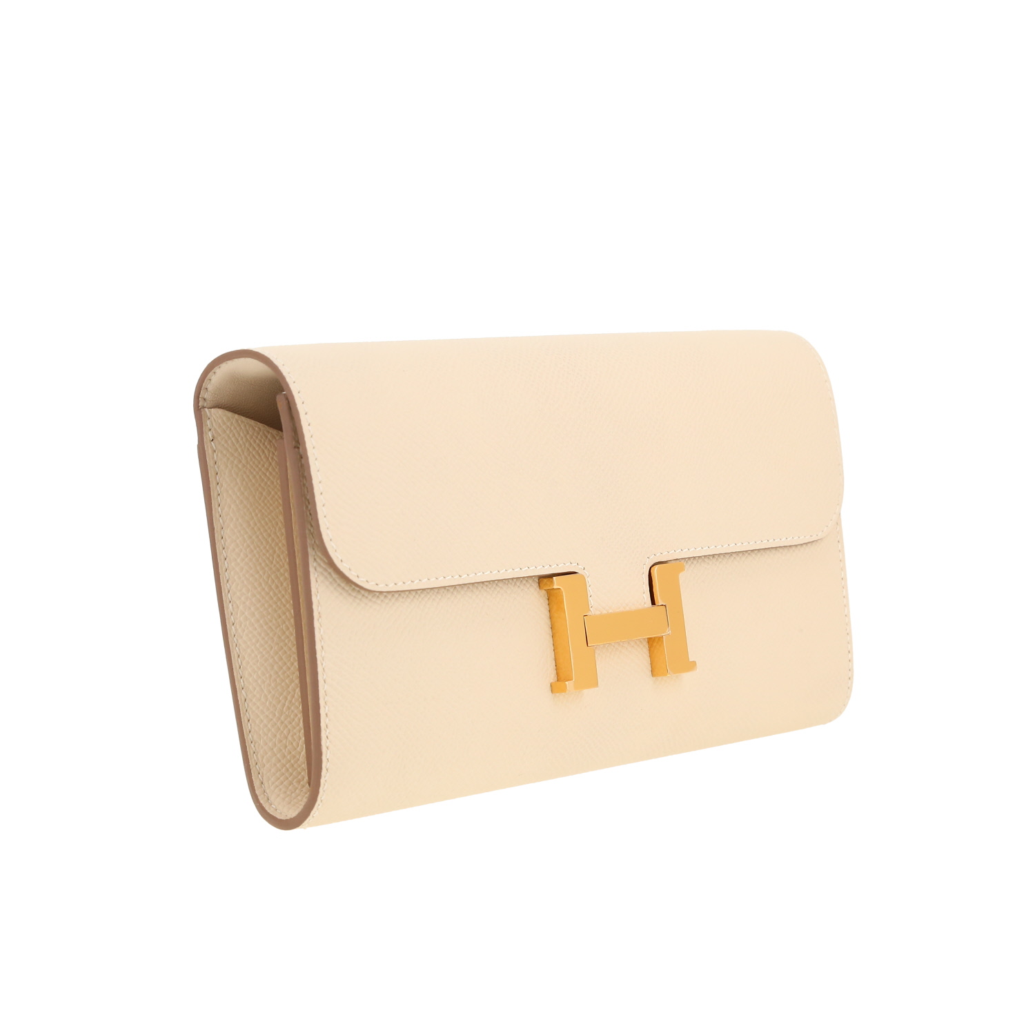 Hermès  Constance Long To Go shoulder bag  in Craie epsom leather - Detail D5