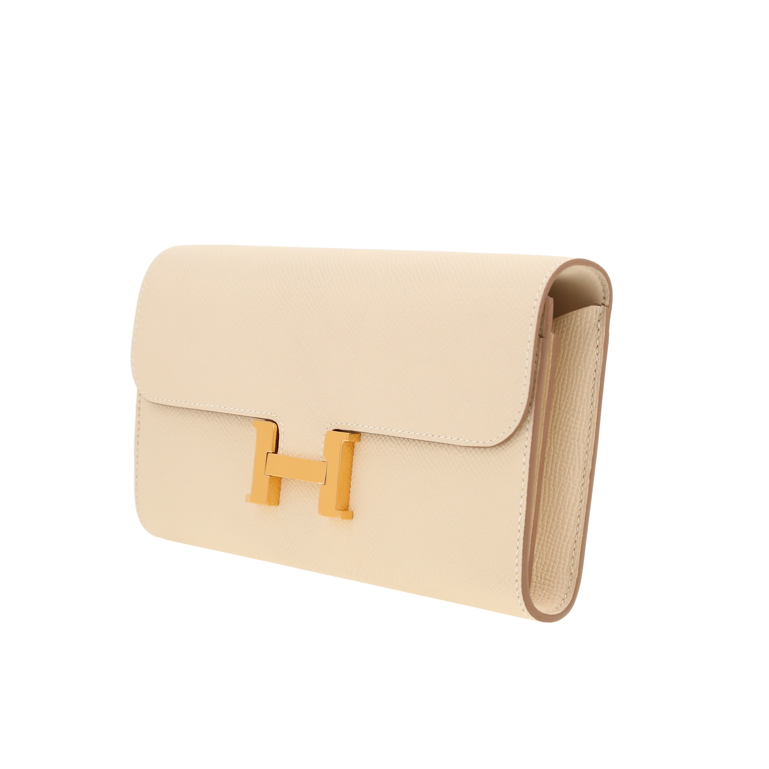 Hermès  Constance Long To Go shoulder bag  in Craie epsom leather - Detail D9