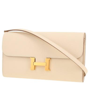 Borsa a tracolla Hermès  Constance Long To Go in pelle Epsom Craie