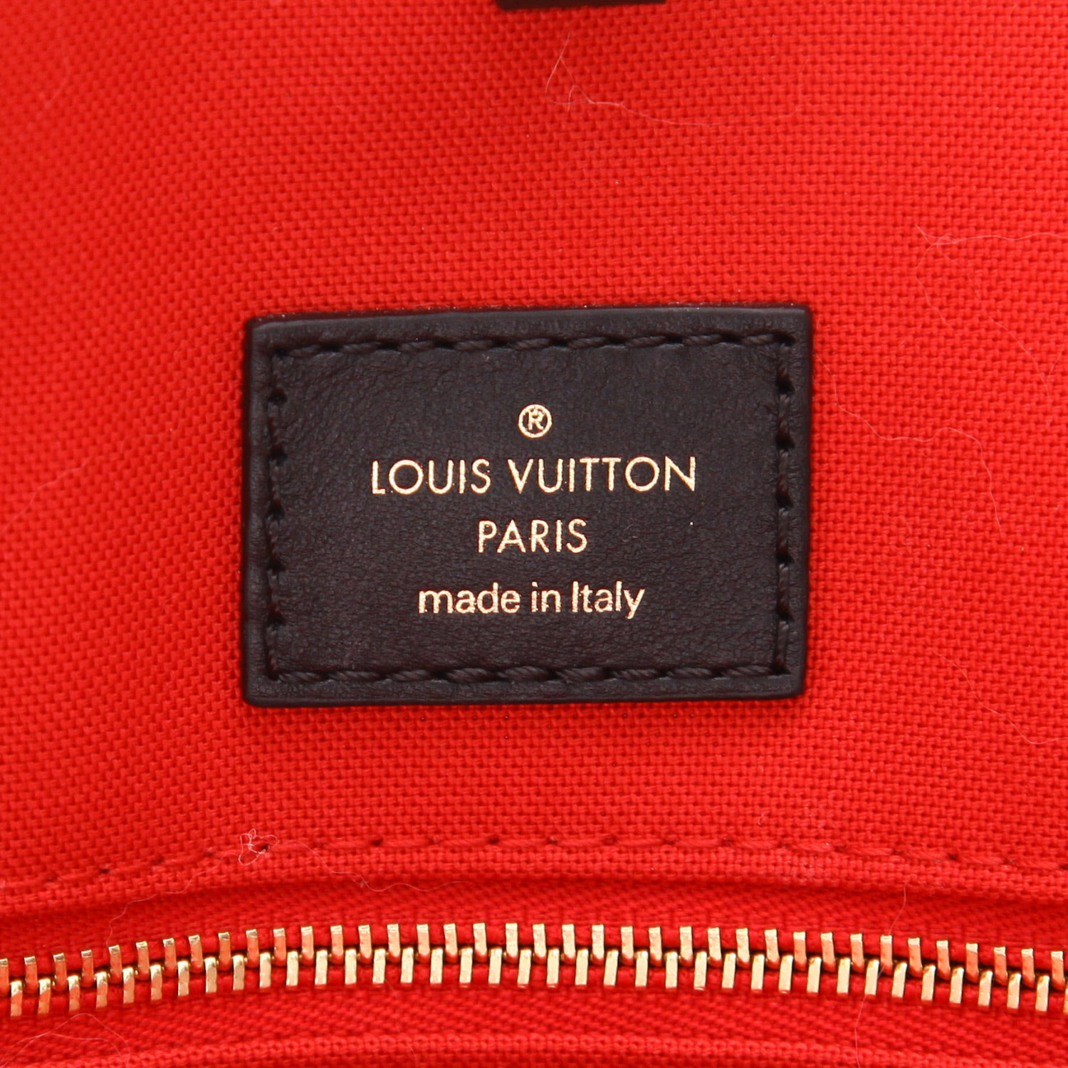 Shopping bag Louis Vuitton  Onthego modello grande  in tela monogram "Reverso" bicolore marrone - Detail D2