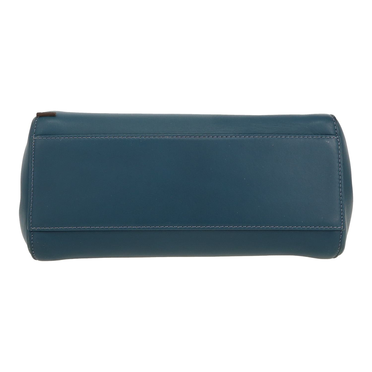 Fendi  Mini Peekaboo shoulder bag  in blue leather - Detail D1