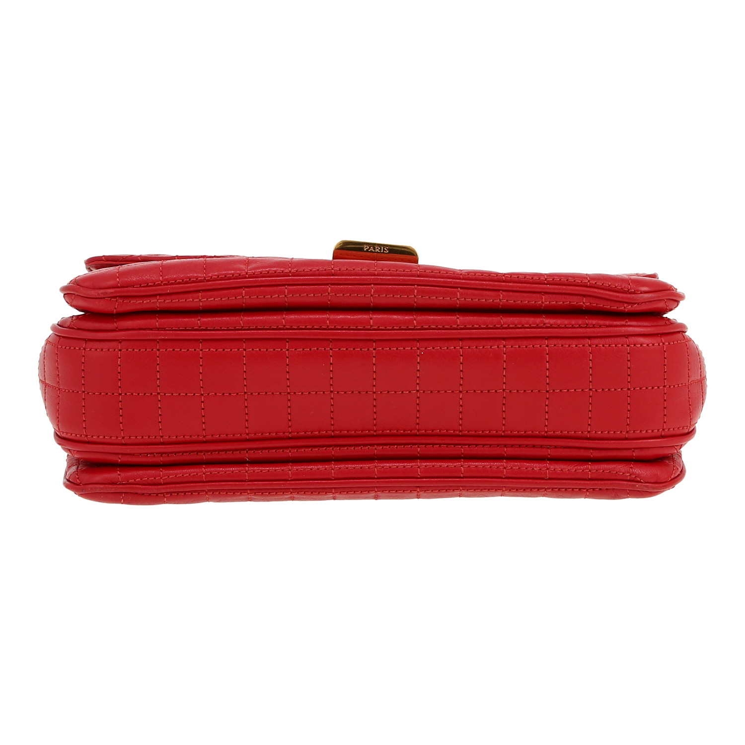 Borsa da spalla o a mano Celine  C bag in pelle trapuntata rossa - Detail D1