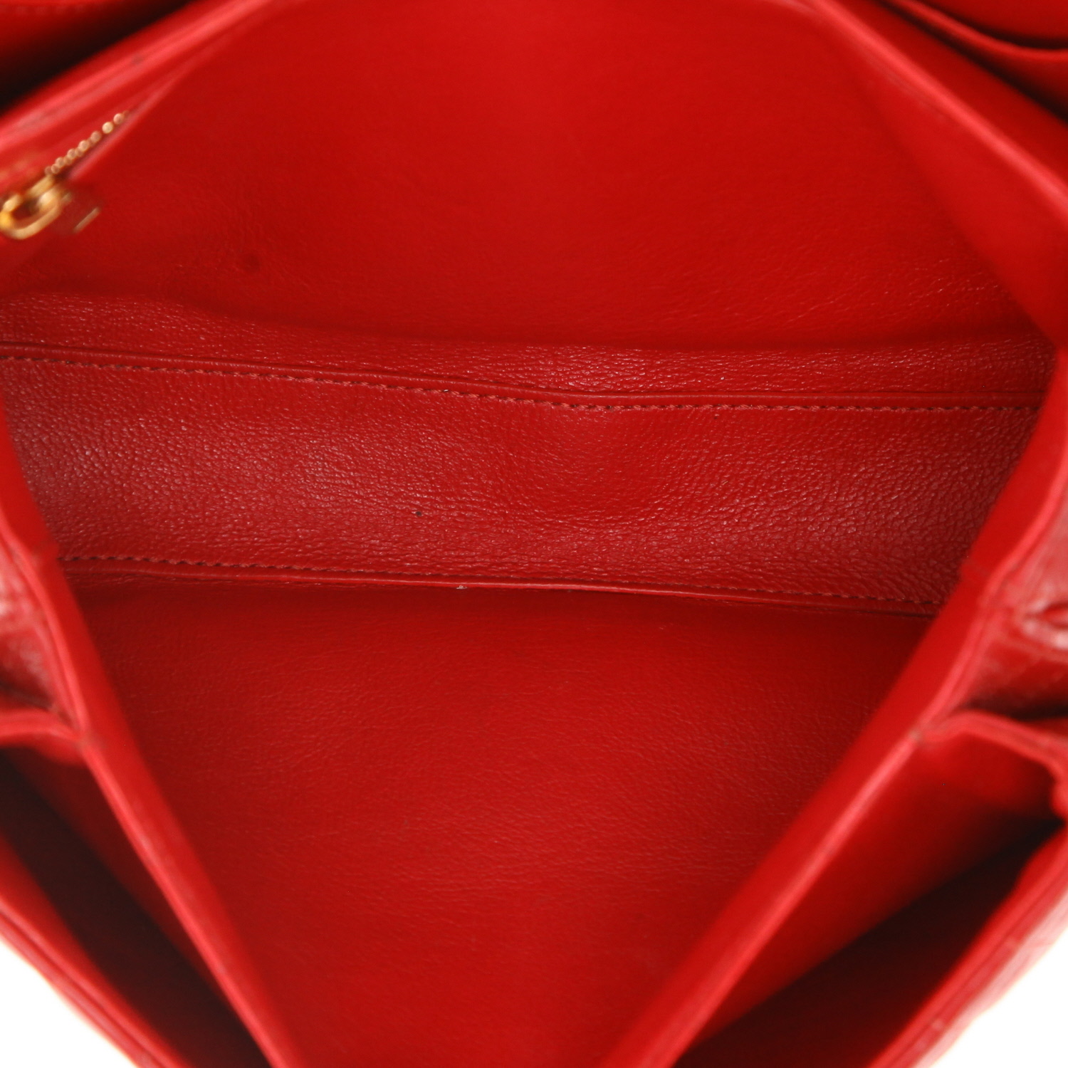 Celine  C bag bag worn on the shoulder or carried in the hand  in red quilted leather - Detail D4