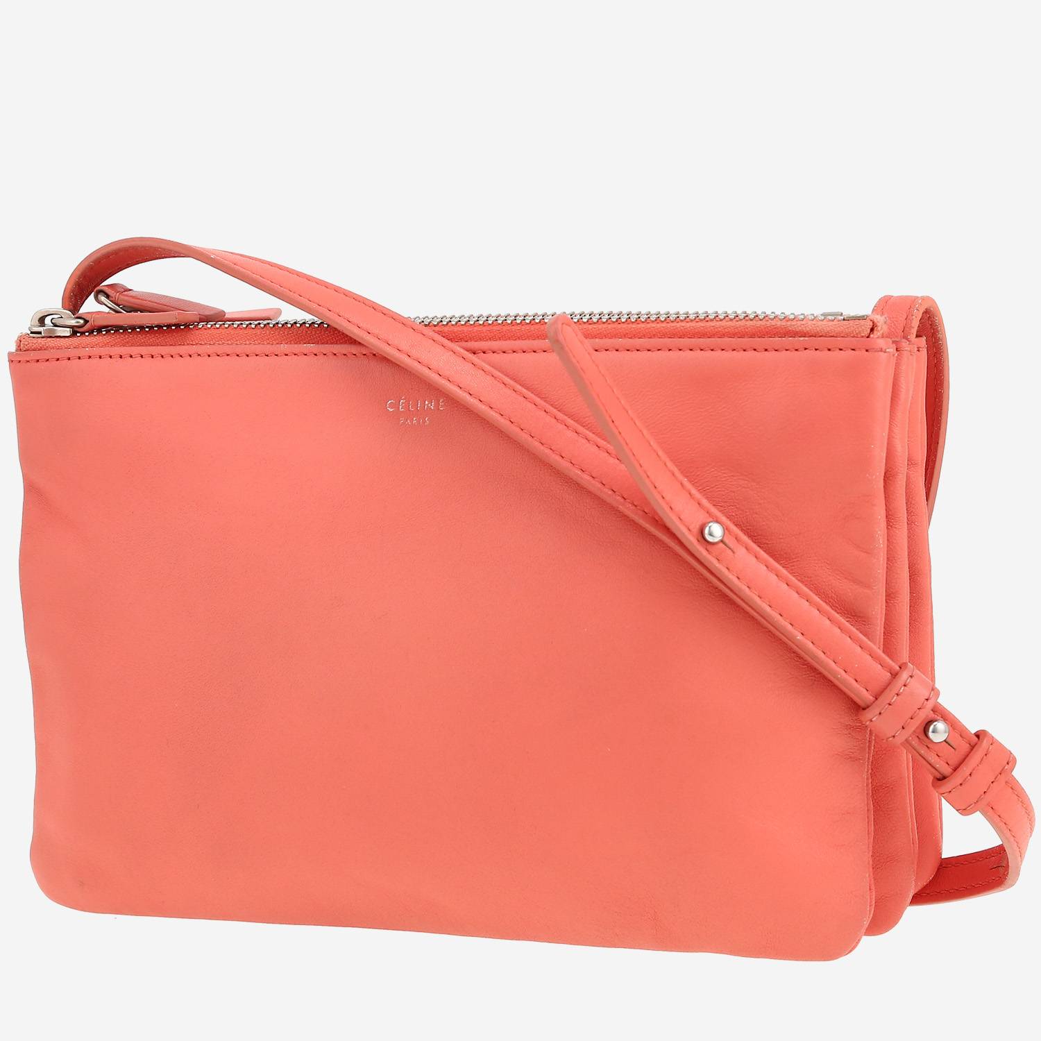 Celine  Trio shoulder bag  in pink leather