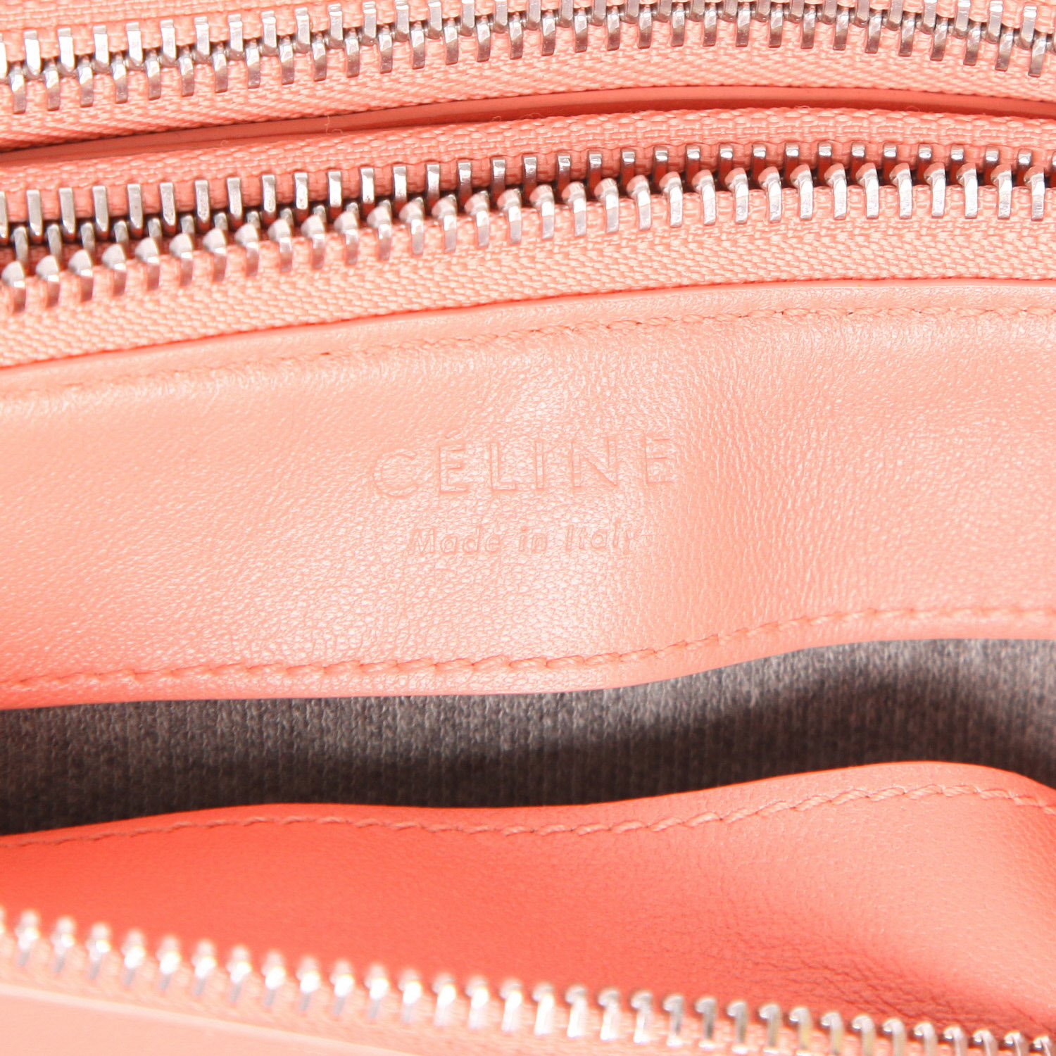 Sac bandoulière Celine  Trio en cuir rose - Detail D3