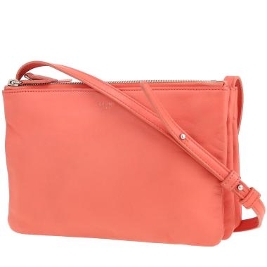 Celine  Trio shoulder bag  in pink leather