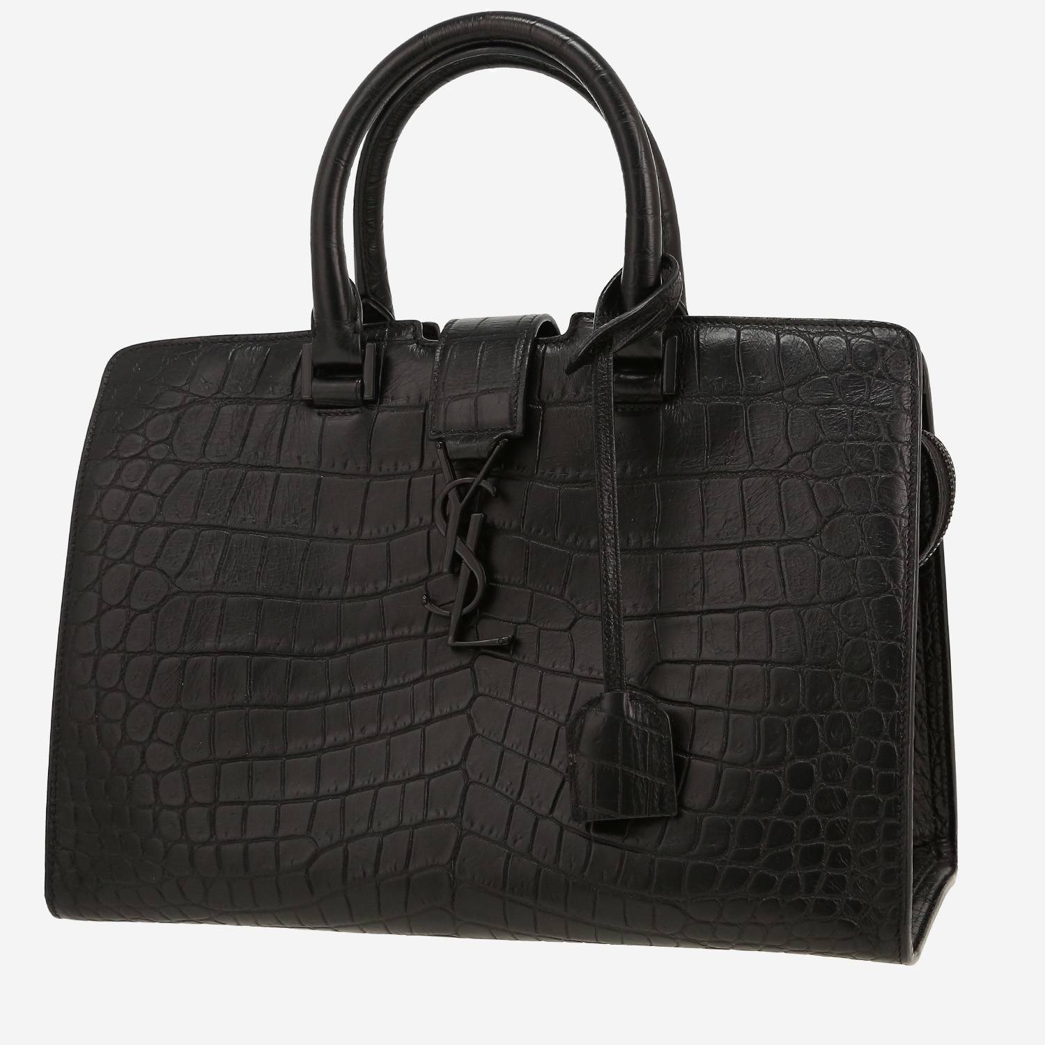 Saint Laurent  Rive Gauche shopping bag  in black leather