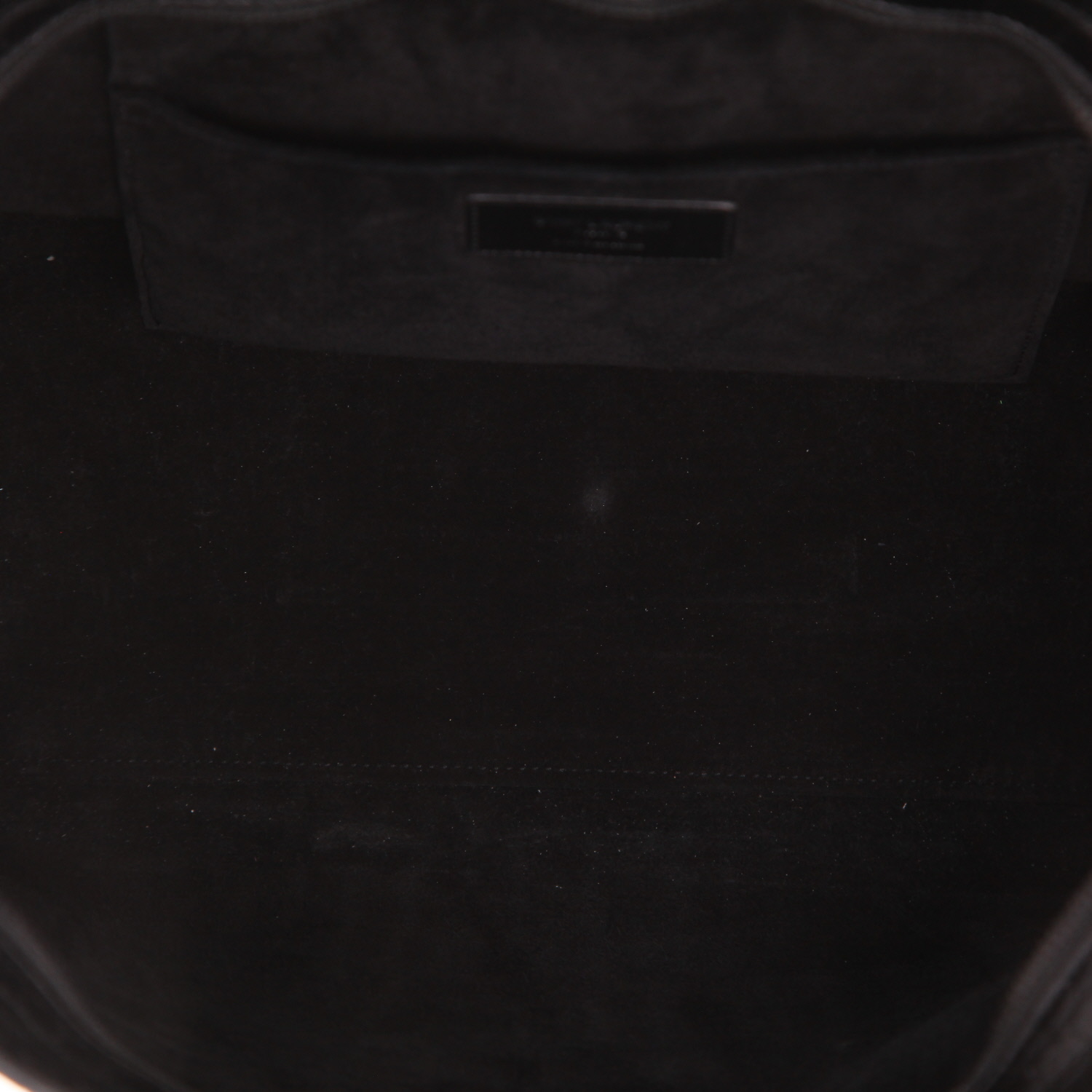 Sac cabas Saint Laurent  Rive Gauche en cuir noir - Detail D3