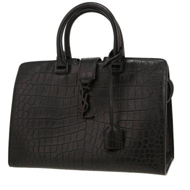 Sac cabas Saint Laurent  Rive Gauche en cuir noir