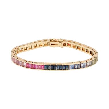 Vintage  bracelet in yellow gold and sapphires