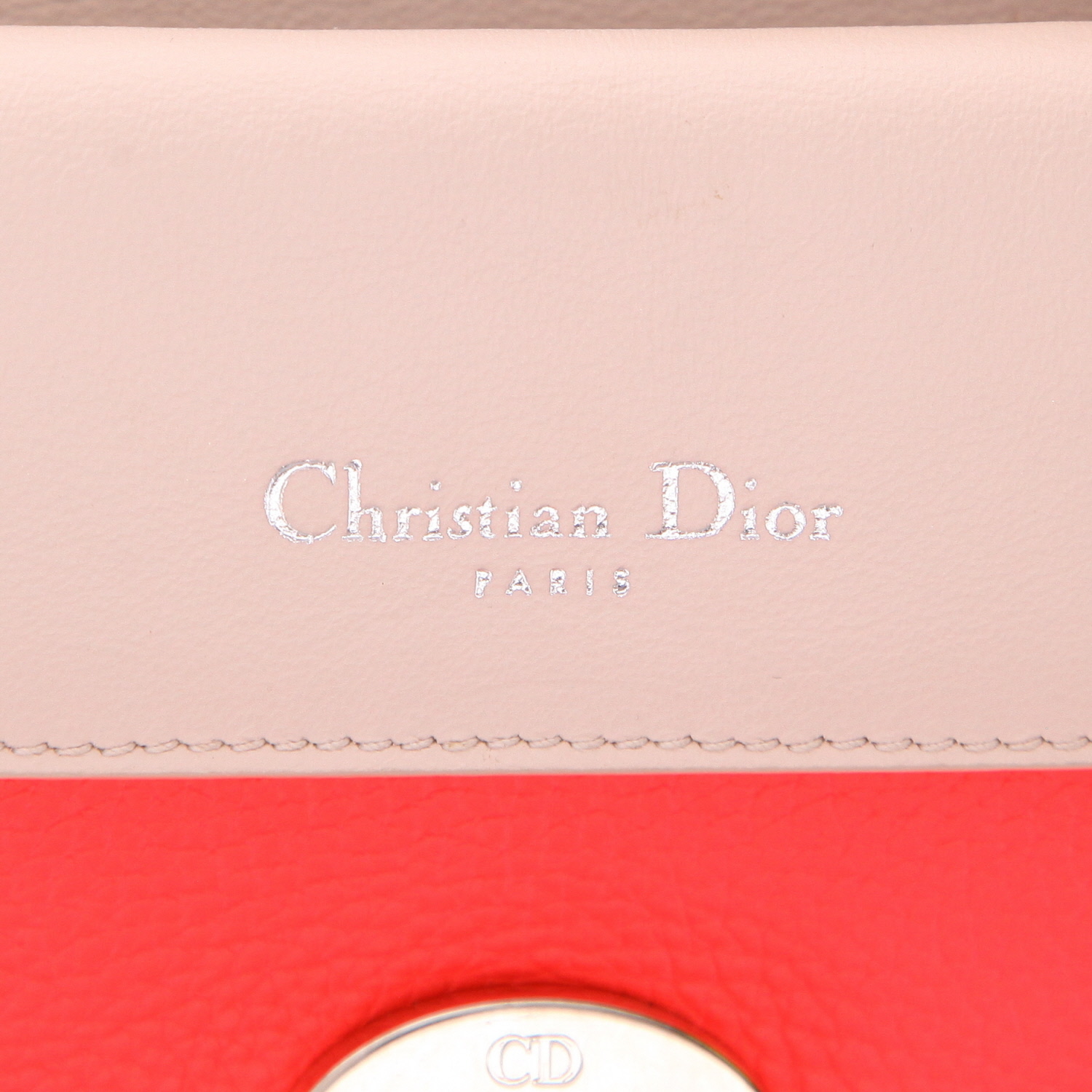 Dior  Be Dior shoulder bag  in pink grained leather - Detail D2