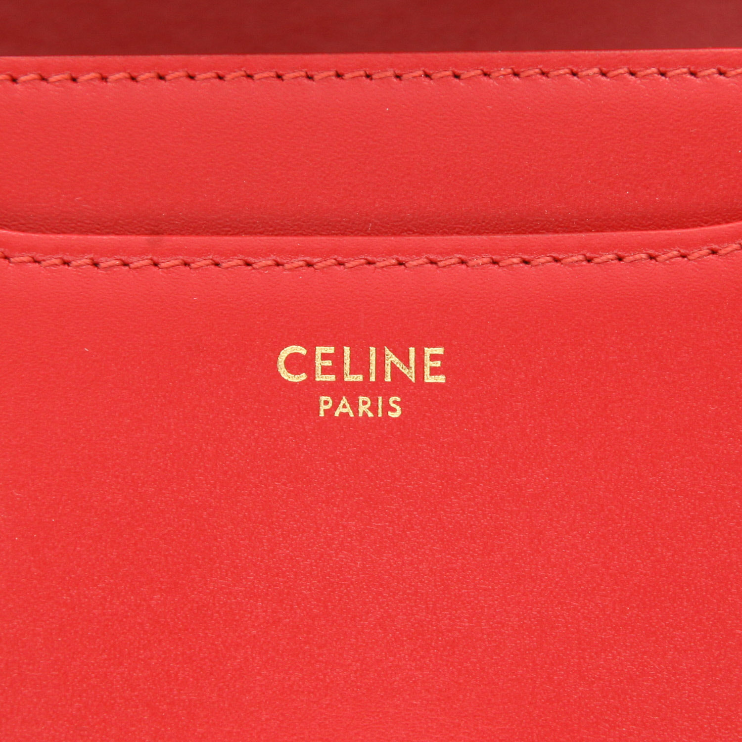 Borsa a tracolla Celine  16 in pelle rossa - Detail D2
