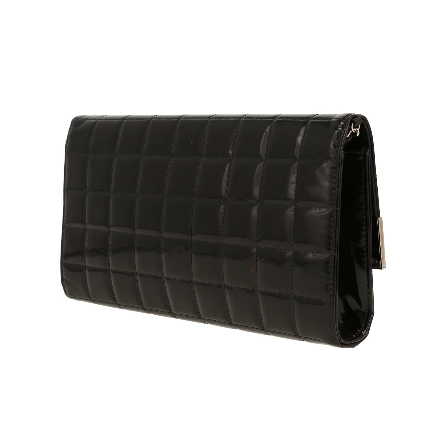 Chanel   handbag  in black patent leather - Detail D6