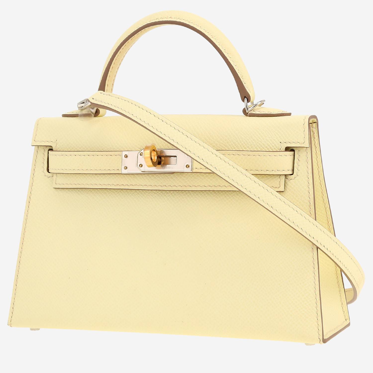 Hermès  Kelly 20 cm shoulder bag  in Jaune Milton epsom leather