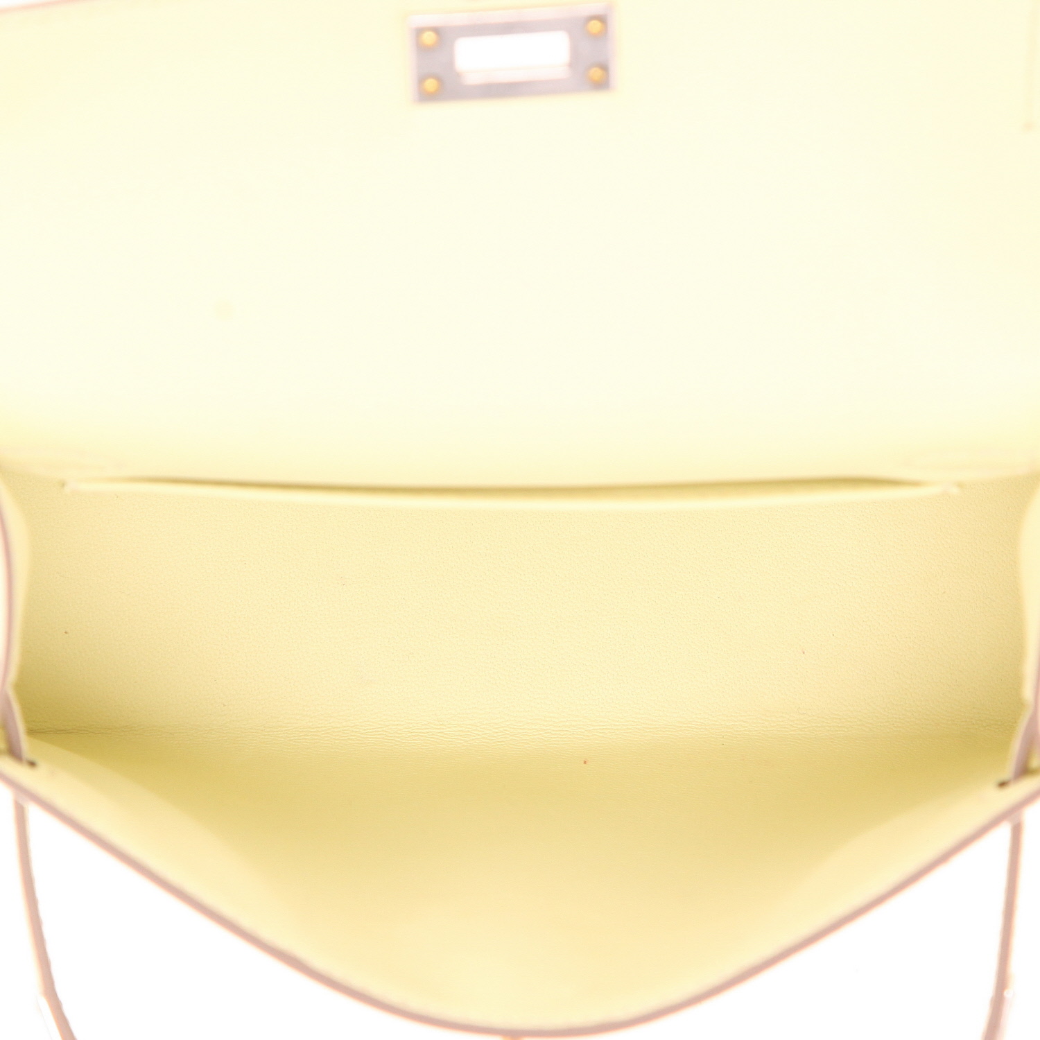 Hermès  Kelly 20 cm shoulder bag  in Jaune Milton epsom leather - Detail D3