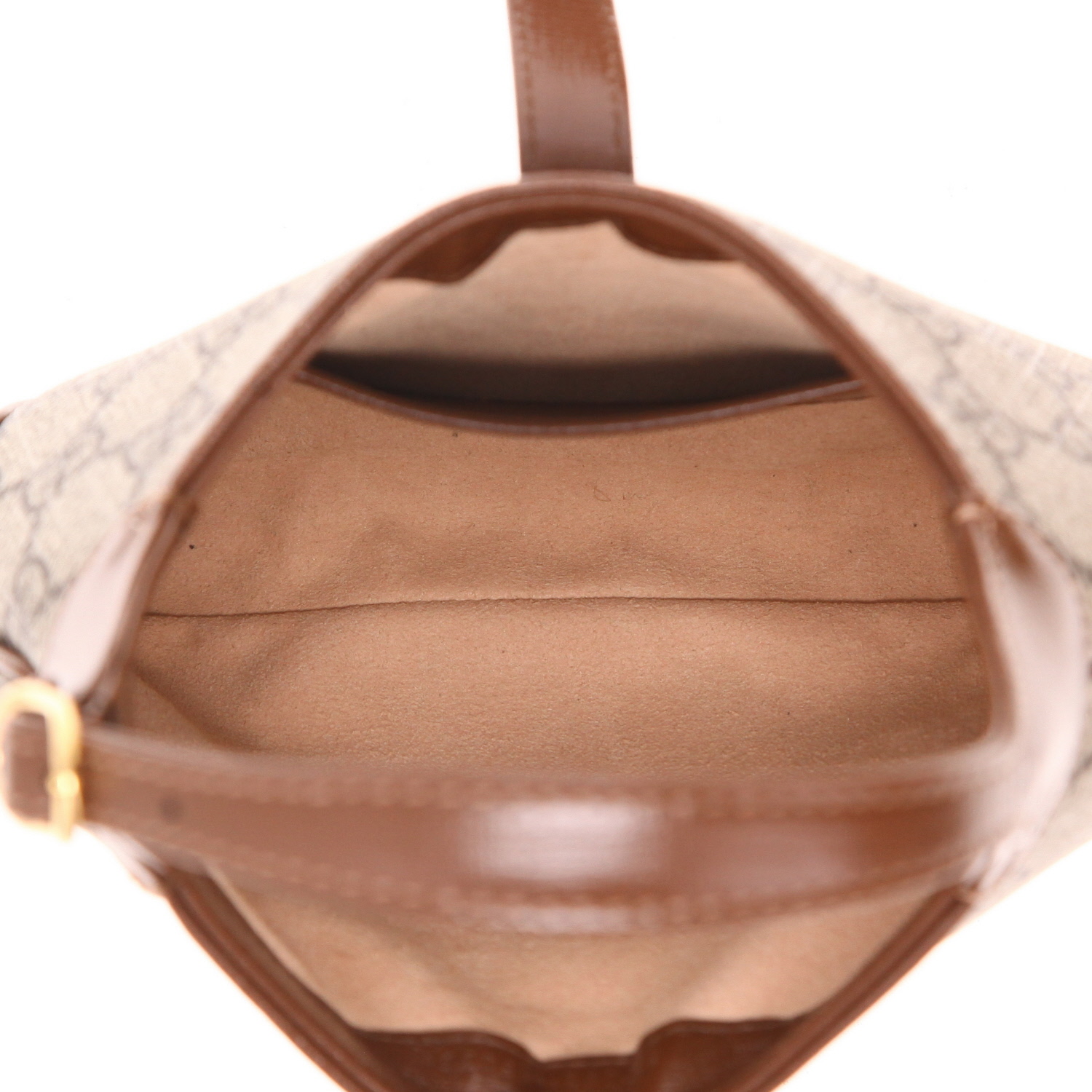 Bolso bandolera Gucci  Jackie mini  en tejido "sûpreme GG" beige y cuero marrón - Detail D3
