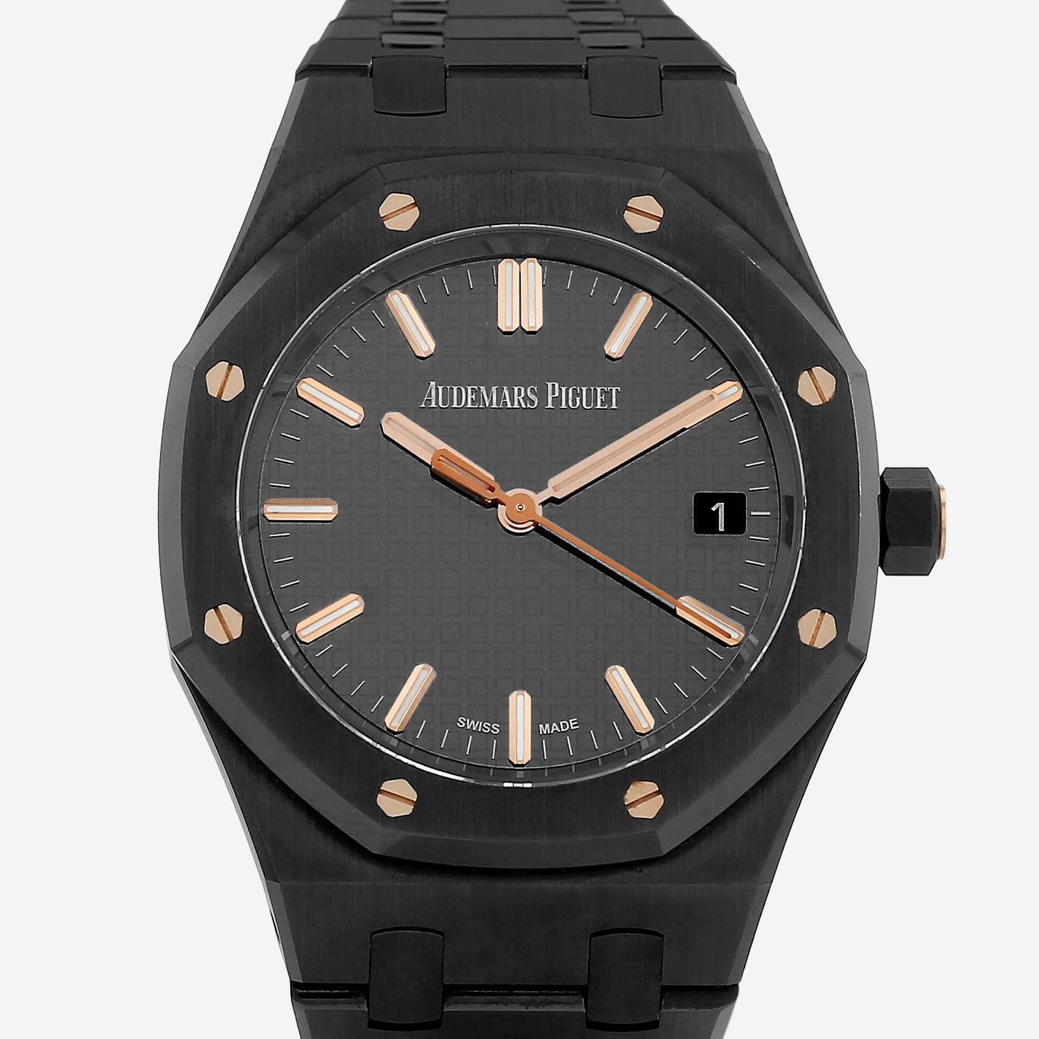 Montre Audemars Piguet Lady Royal Oak Edition Limitée Carolina Bucci en céramique et titane Vers 2023