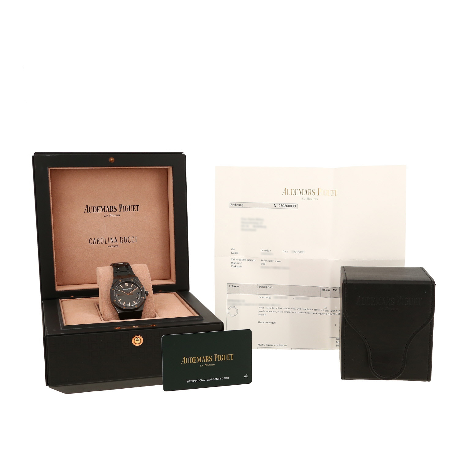 Montre Audemars Piguet Lady Royal Oak Edition Limitée Carolina Bucci en céramique et titane Vers 2023