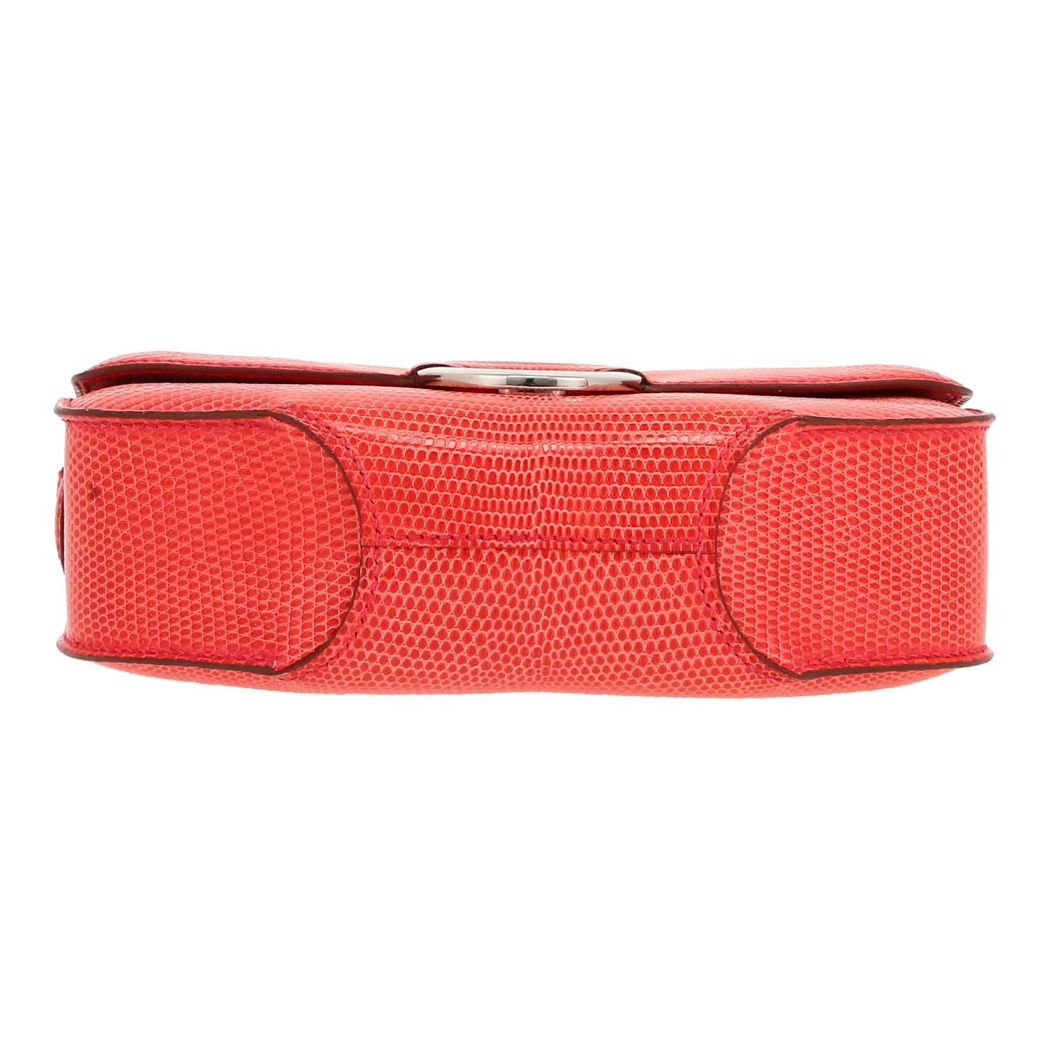 Hermès  Cherche Midi handbag  in orange lizzard - Detail D1