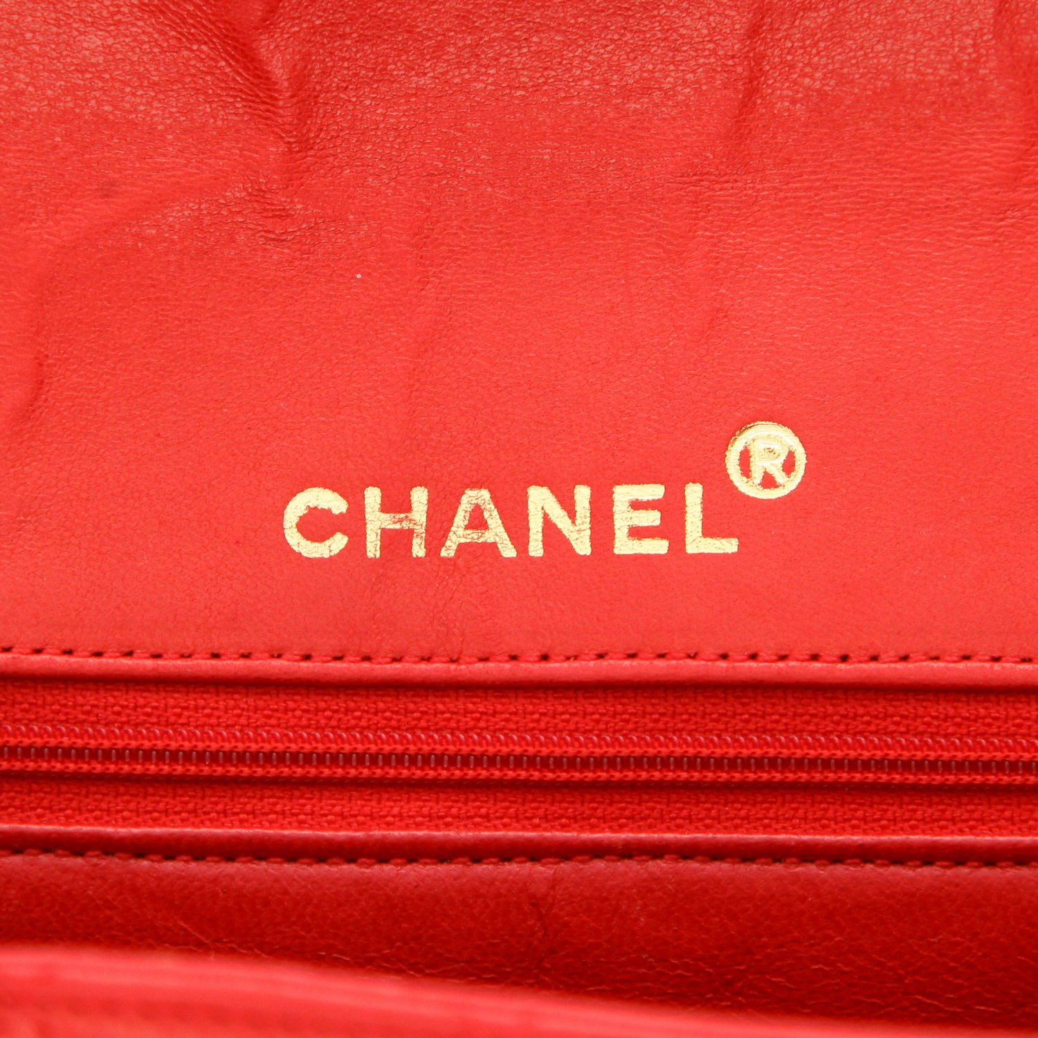 Sac à main Chanel  Vintage en cuir matelassé rouge - Detail D2