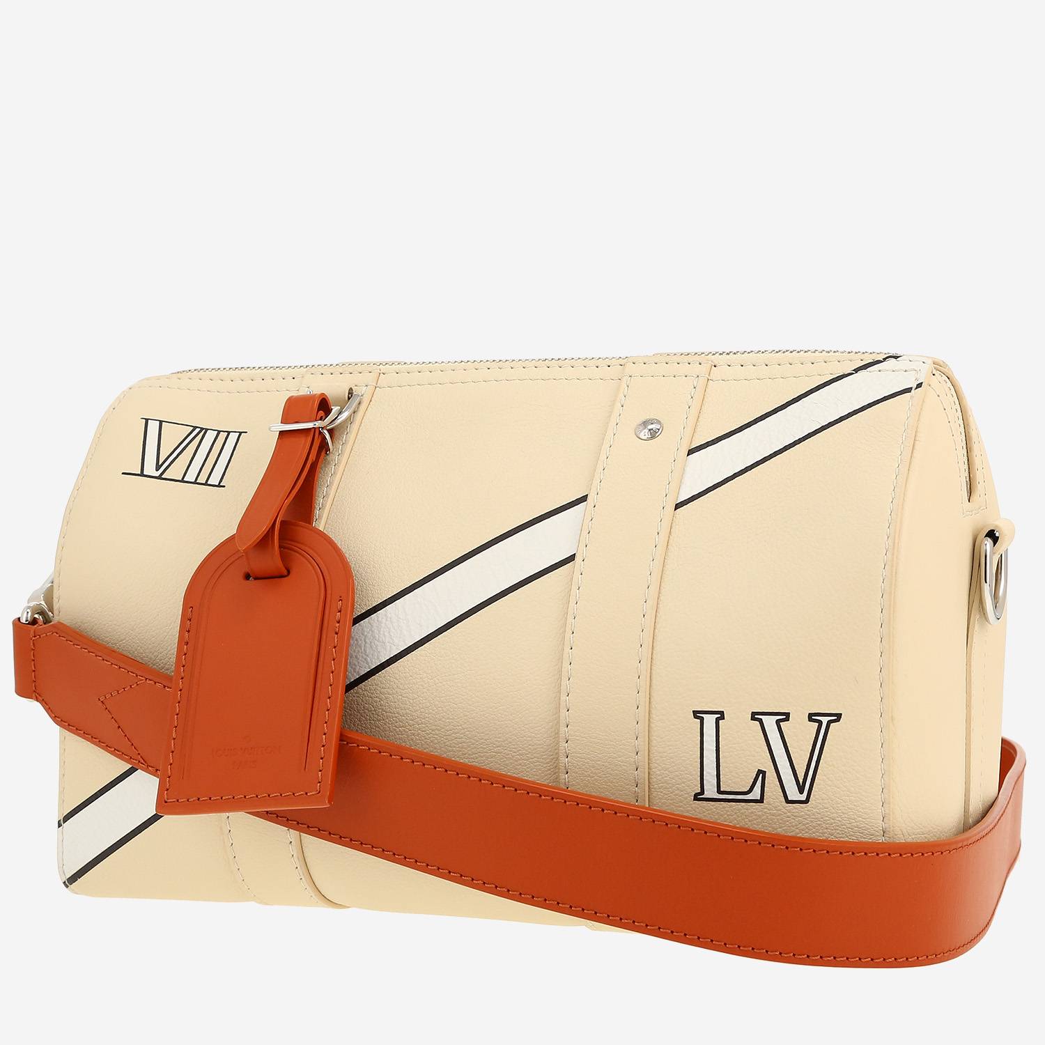 Louis Vuitton  City Keepall shoulder bag  in beige leather