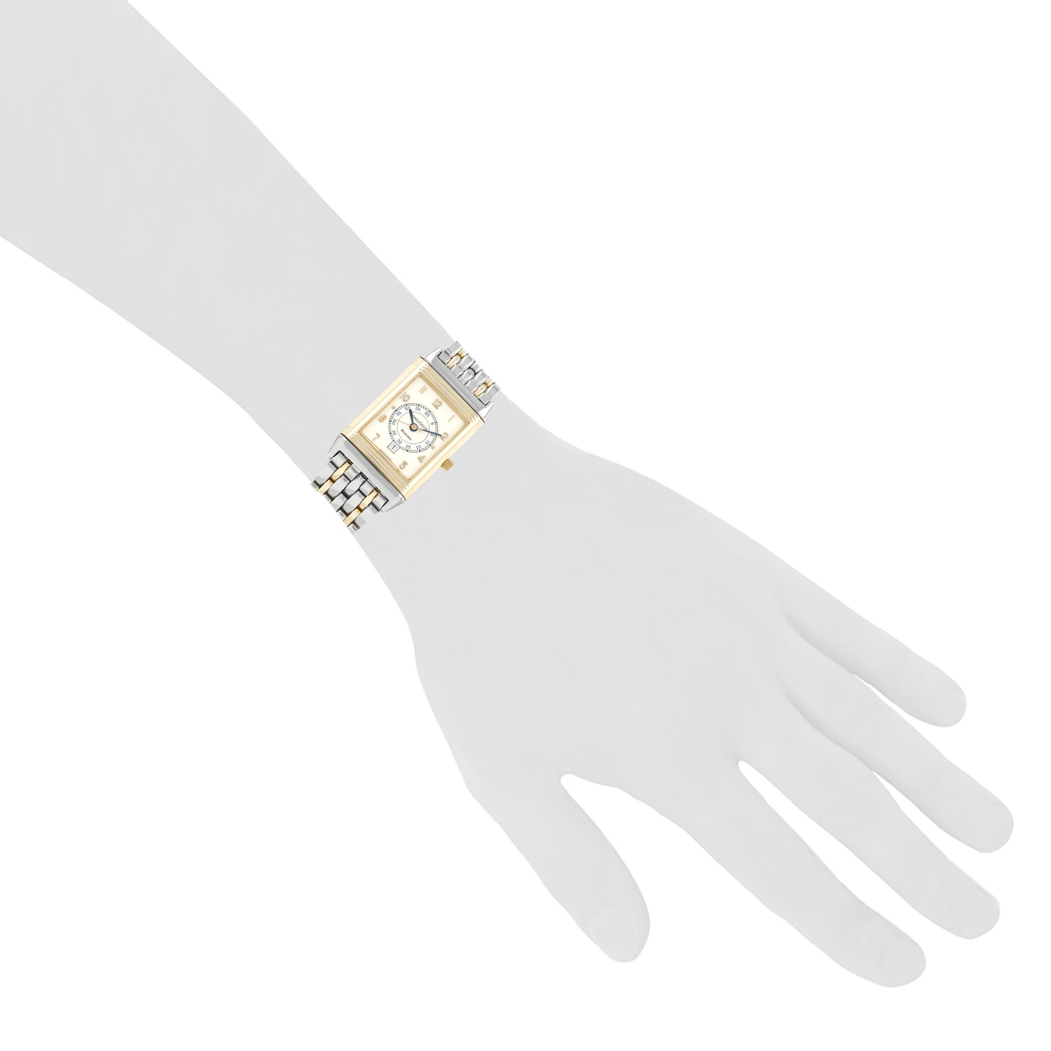 Montre Jaeger-LeCoultre Reverso en or et acier Ref: Jaeger-LeCoultre - 250.5.11  Vers 1990 - Detail D1