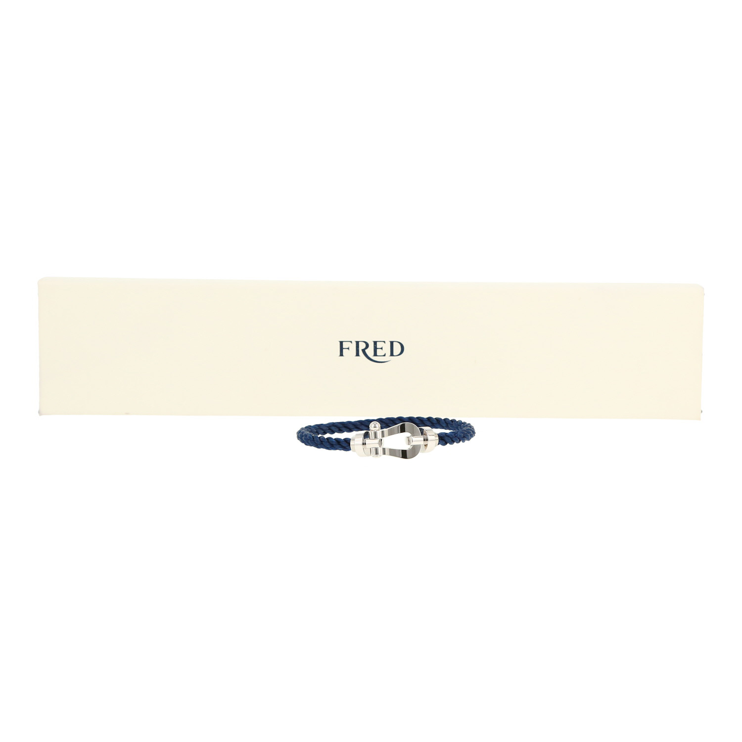 Bracciale Fred Force 10 modello grande in oro bianco - Detail D2