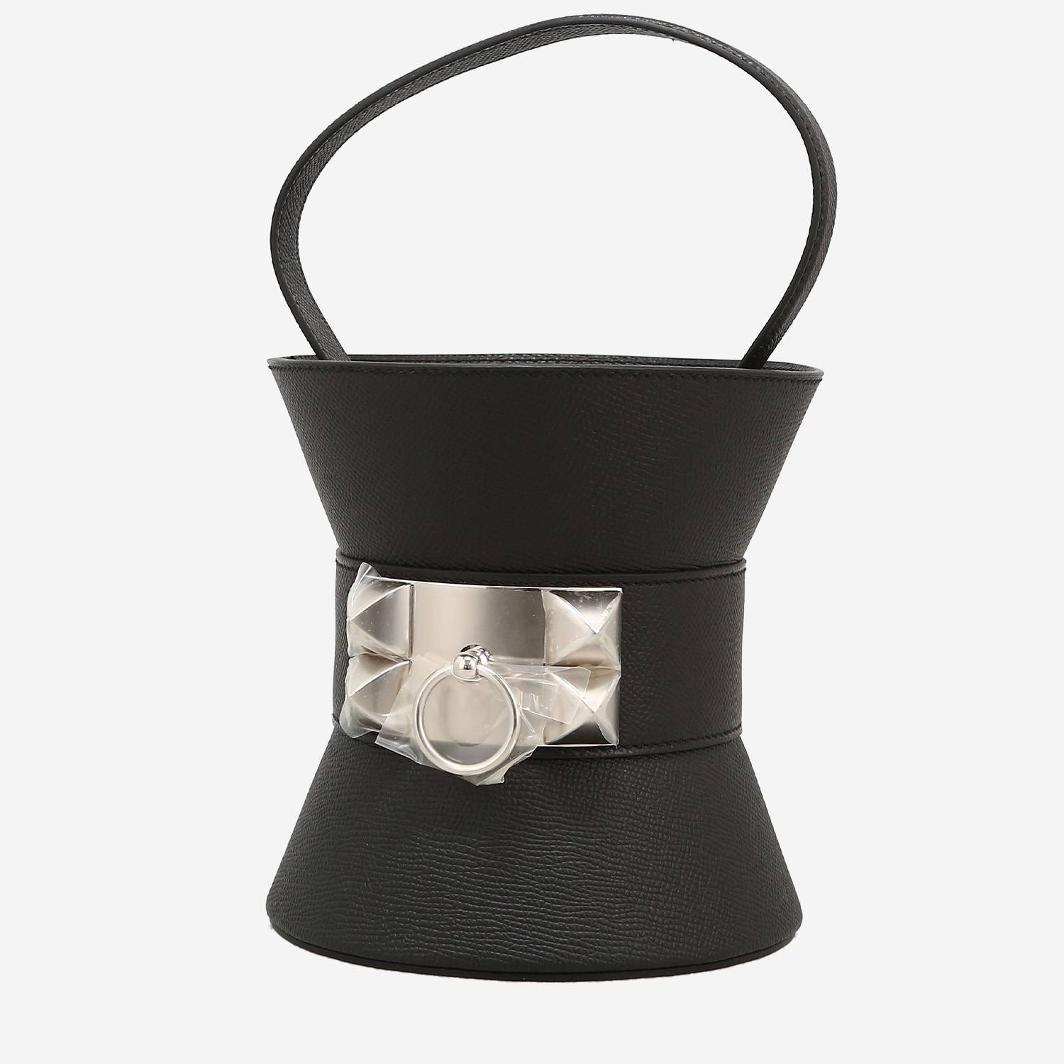 Borsa Hermès  Médor in pelle Epsom nera