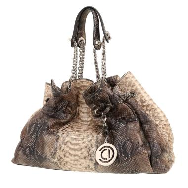 Dior  Trente handbag  in brown and beige shading  python