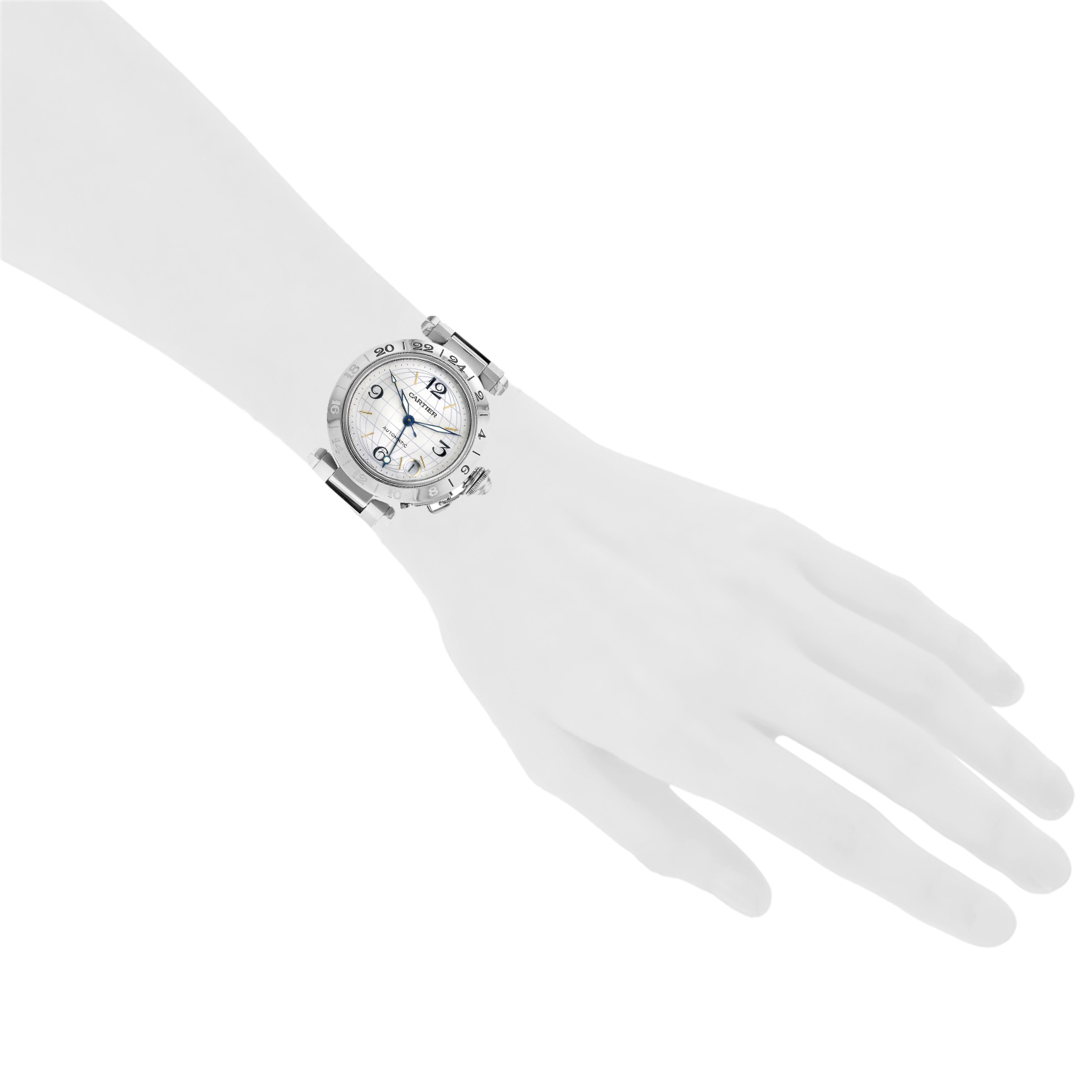 Cartier Pasha  in stainless steel Ref: Cartier - 2377  Circa 2010 - Detail D1