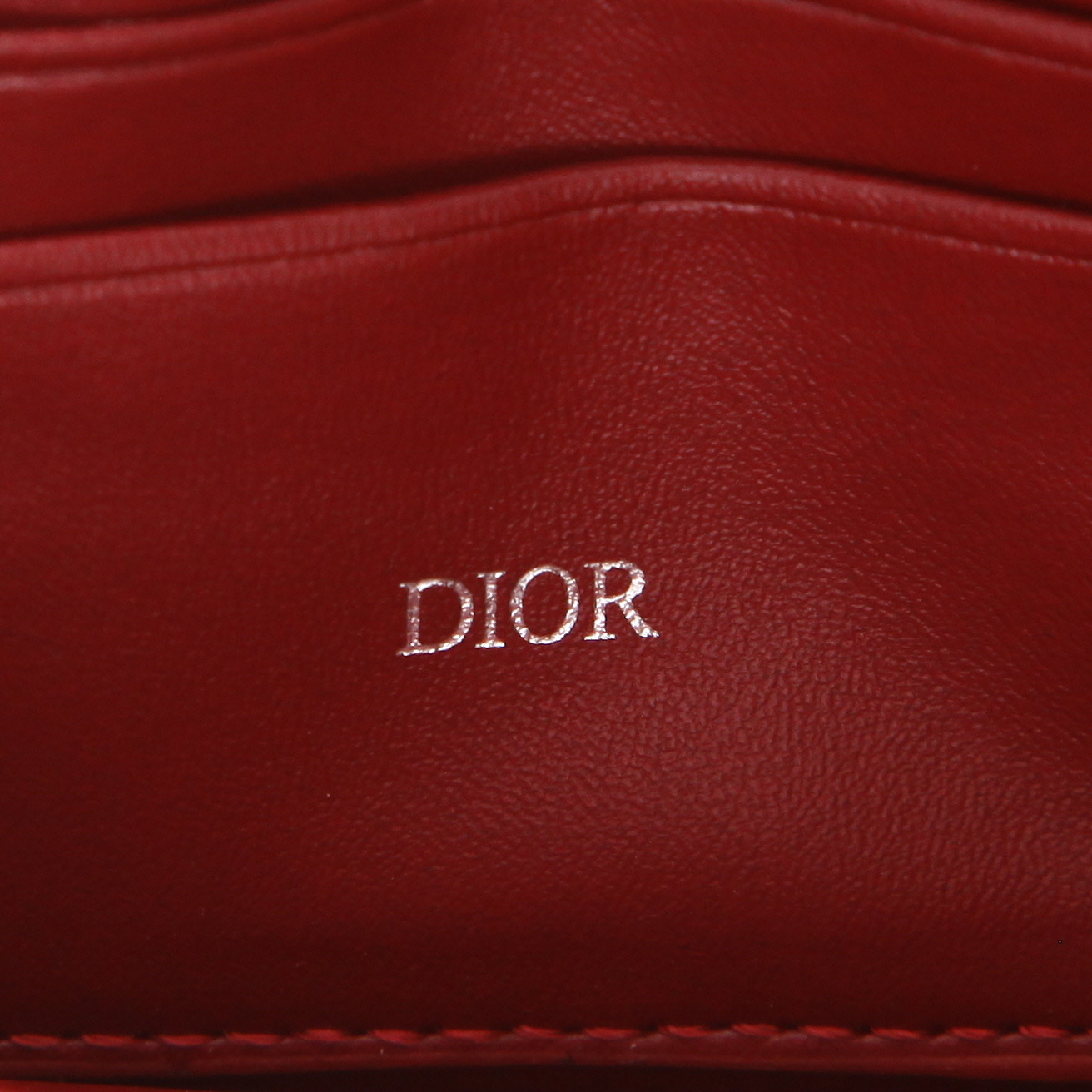 Dior  Pochette Personal shoulder bag  in pink aluminium  and burgundy leather - Detail D2