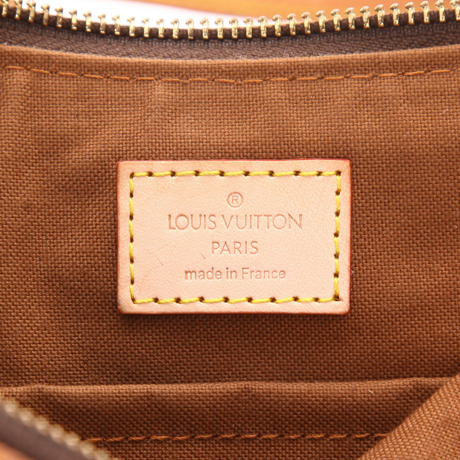 Sac à main Louis Vuitton  Tulum en toile monogram marron et cuir naturel - Detail D2