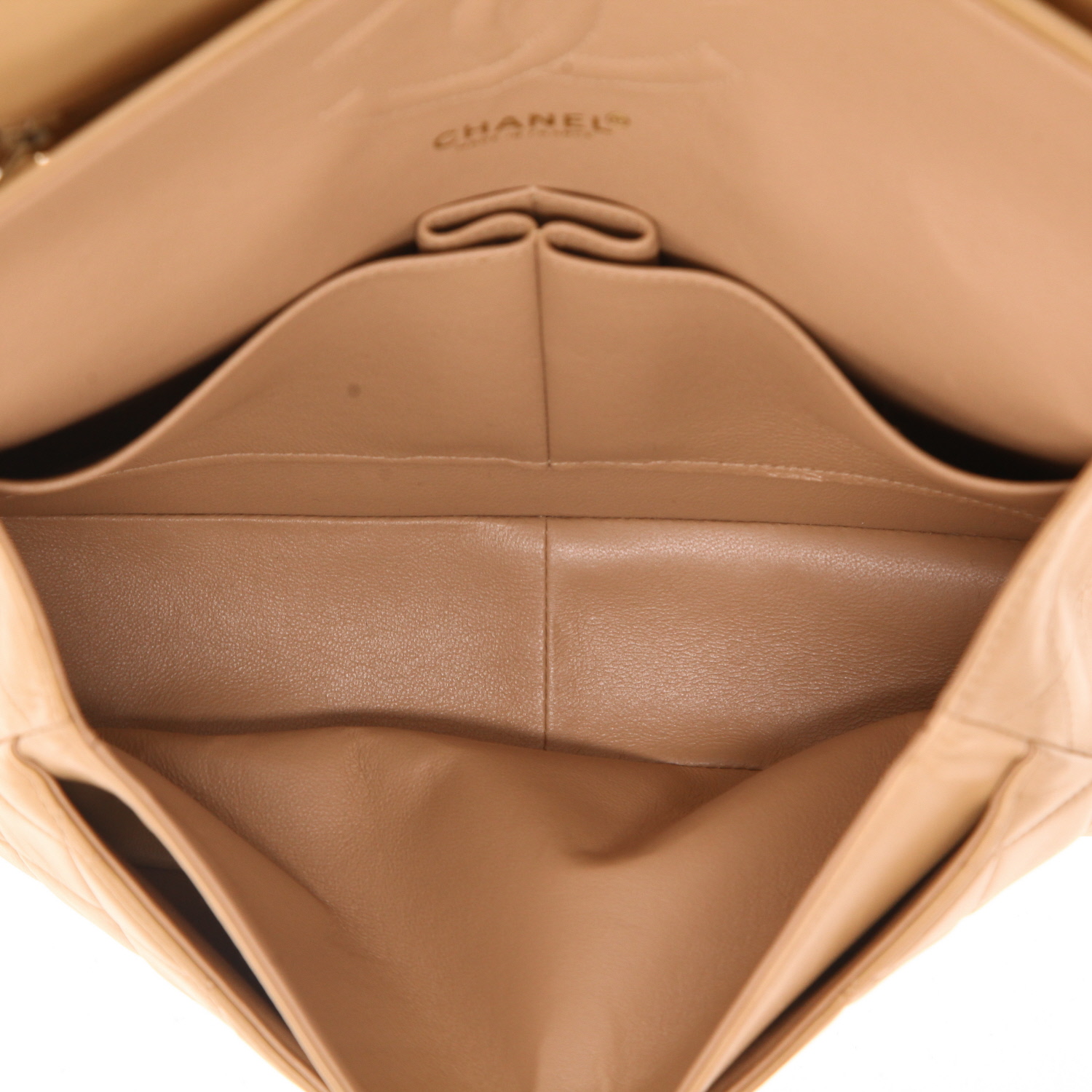 Borsa Chanel  Timeless Classic in pelle trapuntata beige - Detail D3