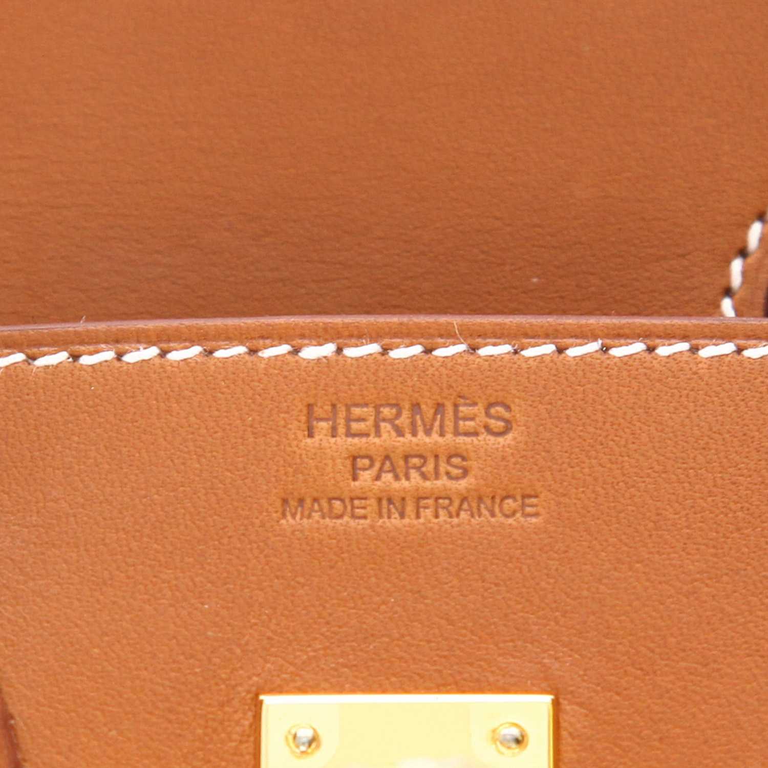 Hermès Birkin handbag, 25 cm, in fawn Barénia leather - Detail D2