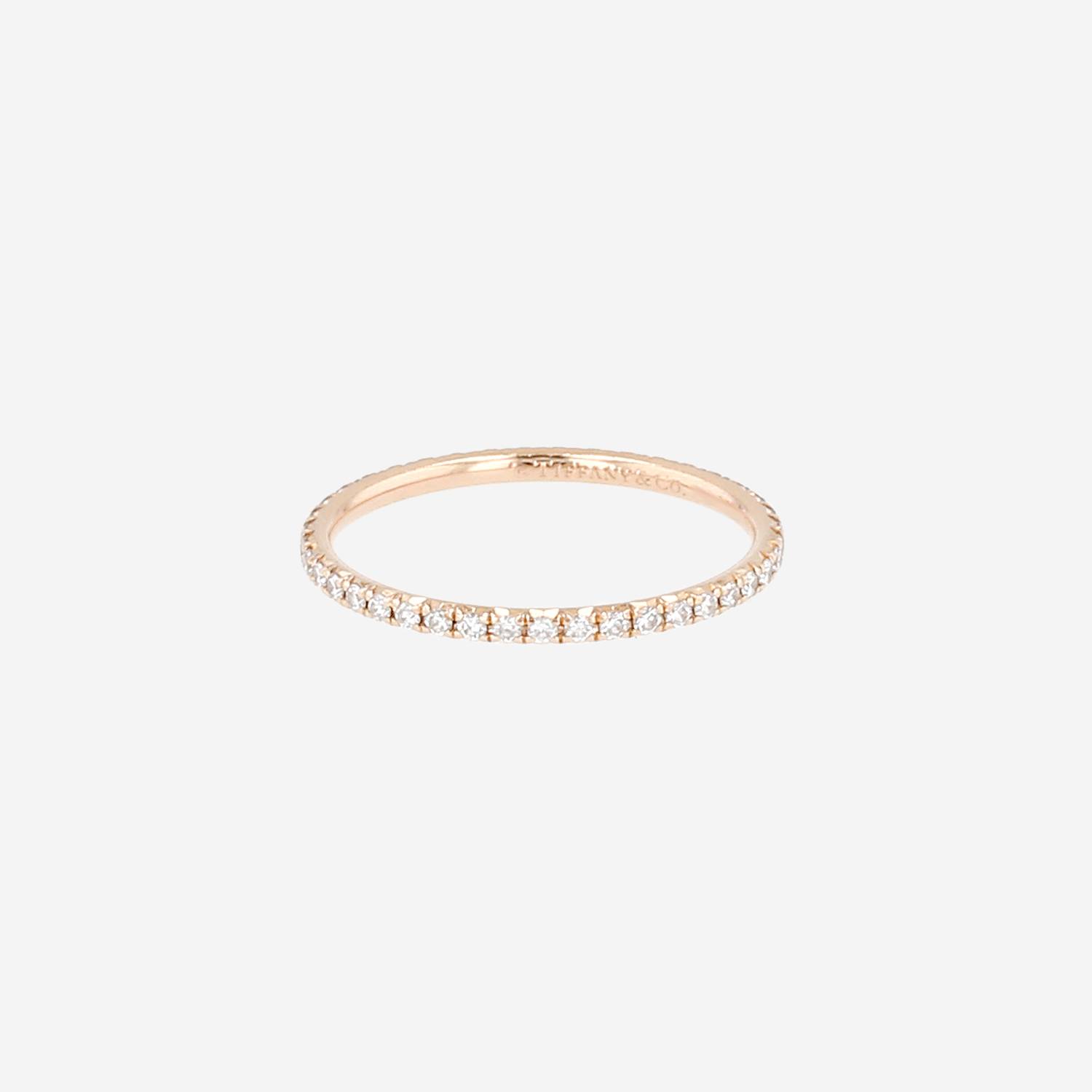Tiffany 
Co Soleste wedding ring in pink gold and diamonds