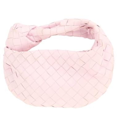 Bolso de mano Bottega Veneta  Jodie mini  en cuero intrecciato color rosa claro